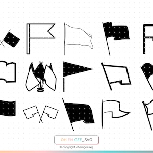 Blank Flag SVG Bundle, Blank Flag Svg, Flag Outline Png, Blank Flag Clipart, Flag Dxf, Flag Eps, White Flag Cricut, Waving Flag Cut File