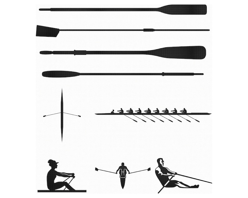 Rowing SVG Bundle Rowing SVG Rowing Silhouette Oar Svg Oar Etsy