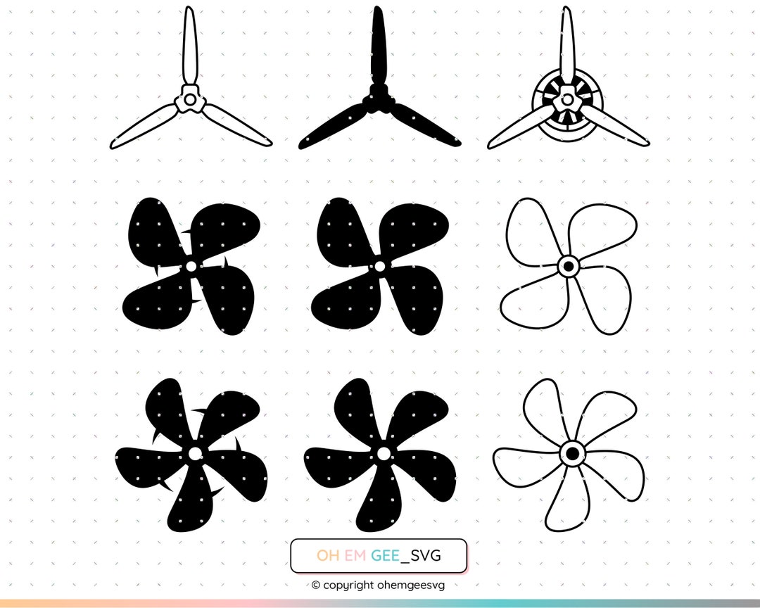 Propeller Svg, Plane Propeller Png, Ship Propeller Clipart, Boat Propeller Dxf, Propeller Eps