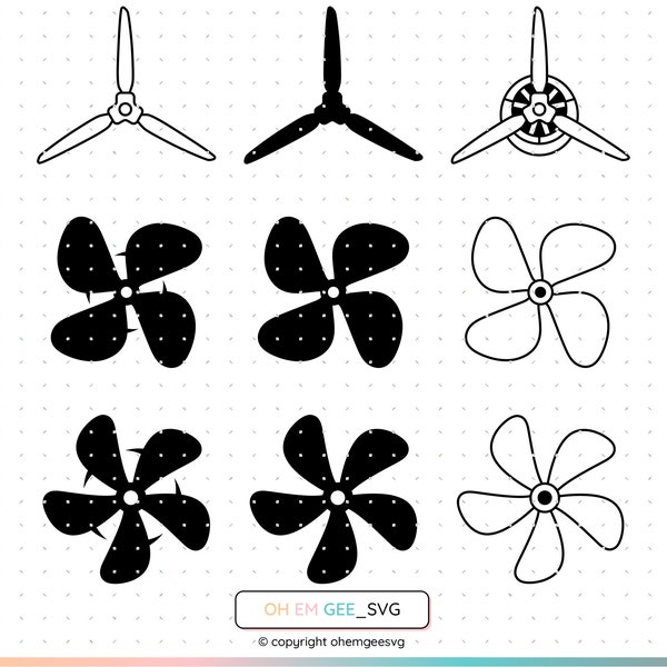 Propeller Svg, Plane Propeller Png, Ship Propeller Clipart, Boat Propeller Dxf, Propeller Eps, Plane Propeller Cricut, Propeller Silhouette