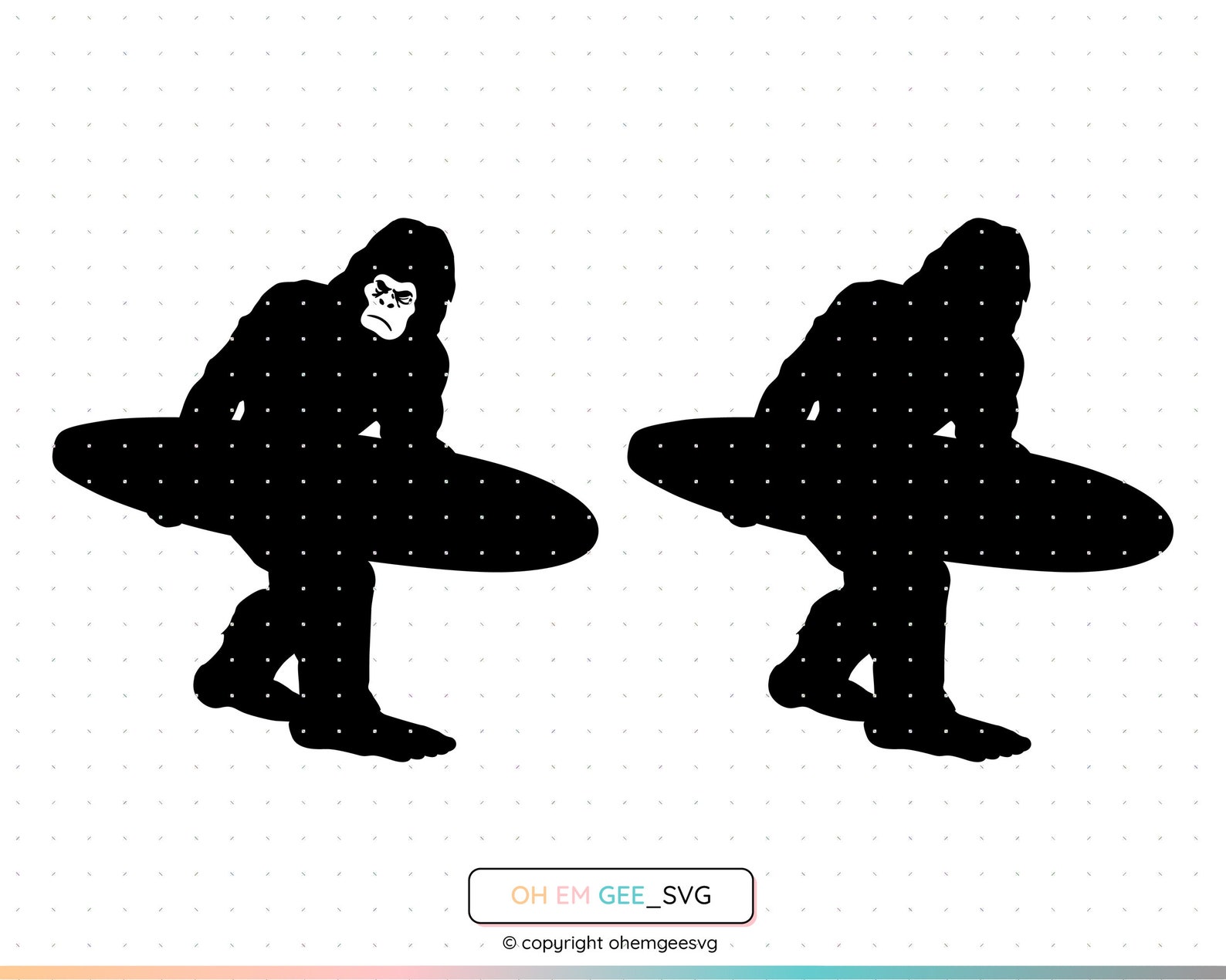 Bigfoot Surf Svg Surfing Bigfoot Clipart Bigfoot Surf Png Etsy