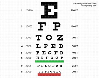 eye chart printable etsy