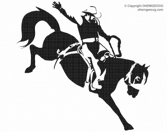 Rodeo geschnitten Datei, Bronc Reiter Png, Bronco Clipart, Bronc Rider Dxf, Rodeo Eps, Rodeo Cricut, Bronco Cut-Datei, Cowboy Silhouette, Rodeo Clipart