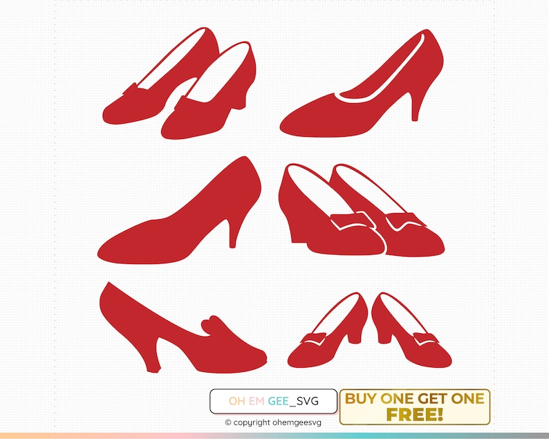 Ruby Red Slippers SVG Bundle, Ruby Red Slippers Png, Ruby Red Slippers Cricut, Ruby Red Slippers Clipart, Ruby Red Slippers Cut File image 1