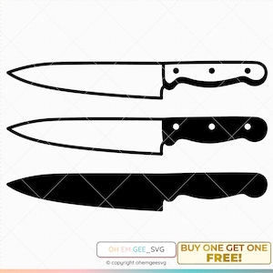 Chef&#39;s Knife Svg, Knife Clipart, Kitchen Knife Png, Chef Knife Dxf, Chef&#39;s Knife Eps, Kitchen Knife Cricut, Knife Cut File, Knife Silhouette