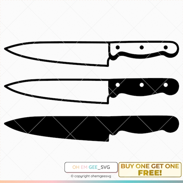 Chef's Knife Svg, Knife Clipart, Kitchen Knife Png, Chef Knife Dxf, Chef's Knife Eps, Kitchen Knife Cricut, Knife Cut File, Knife Silhouette