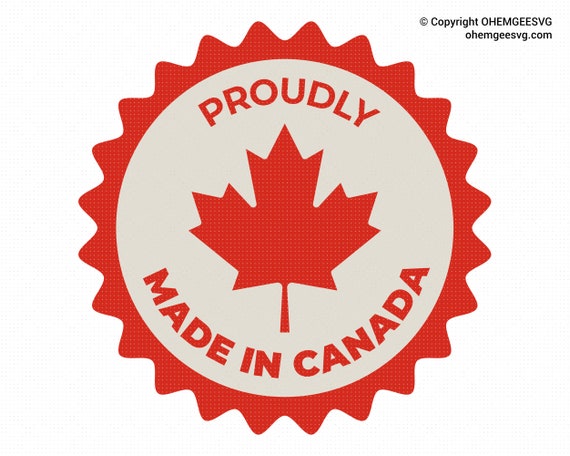 Made In Canada Saved in Svg and Png Files, Canadian Seal Clipart, Canada Dxf, Canadian Eps, Canadian Maple Leaf Cut File, Seal Silhouette
