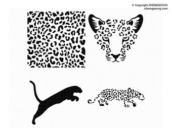 Leopard SVG Bundle, Leopard SVG, Leopard Clipart, Leopard Cricut, Leopard Print SVG, Leopard Face Svg, Leopard Pattern Svg, Cheetah Svg