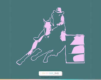 Rodeo Barrel Racer Svg, Cowgirl Png, Barrel Racing Clipart, Rodeo Dxf, Western Rodeo Eps, Horseback Rider Cricut, Horseback Svg, Horse Svg