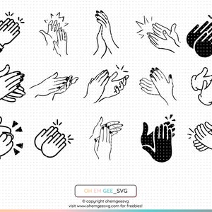Clapping Hands SVG Bundle, Clapping Hands SVG, Clapping Hands Silhouette, Clapping Hands Cricut, Clapping Hands Clipart, Clap Hands Svg