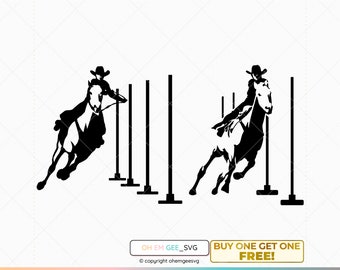 Rodeo SVG, Pole Bending Png, Rodeo Clipart, Pole Bending Dxf, Rodeo Eps, Cowboy Cricut, Pole Bending Cut File, Rodeo Silhouette