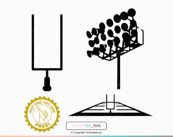 Football Stadium Svg, Football Field Png, Pitch Fork Goal Clipart, Football Lights Eps, Football Stadium Dxf, Football Field Cricut