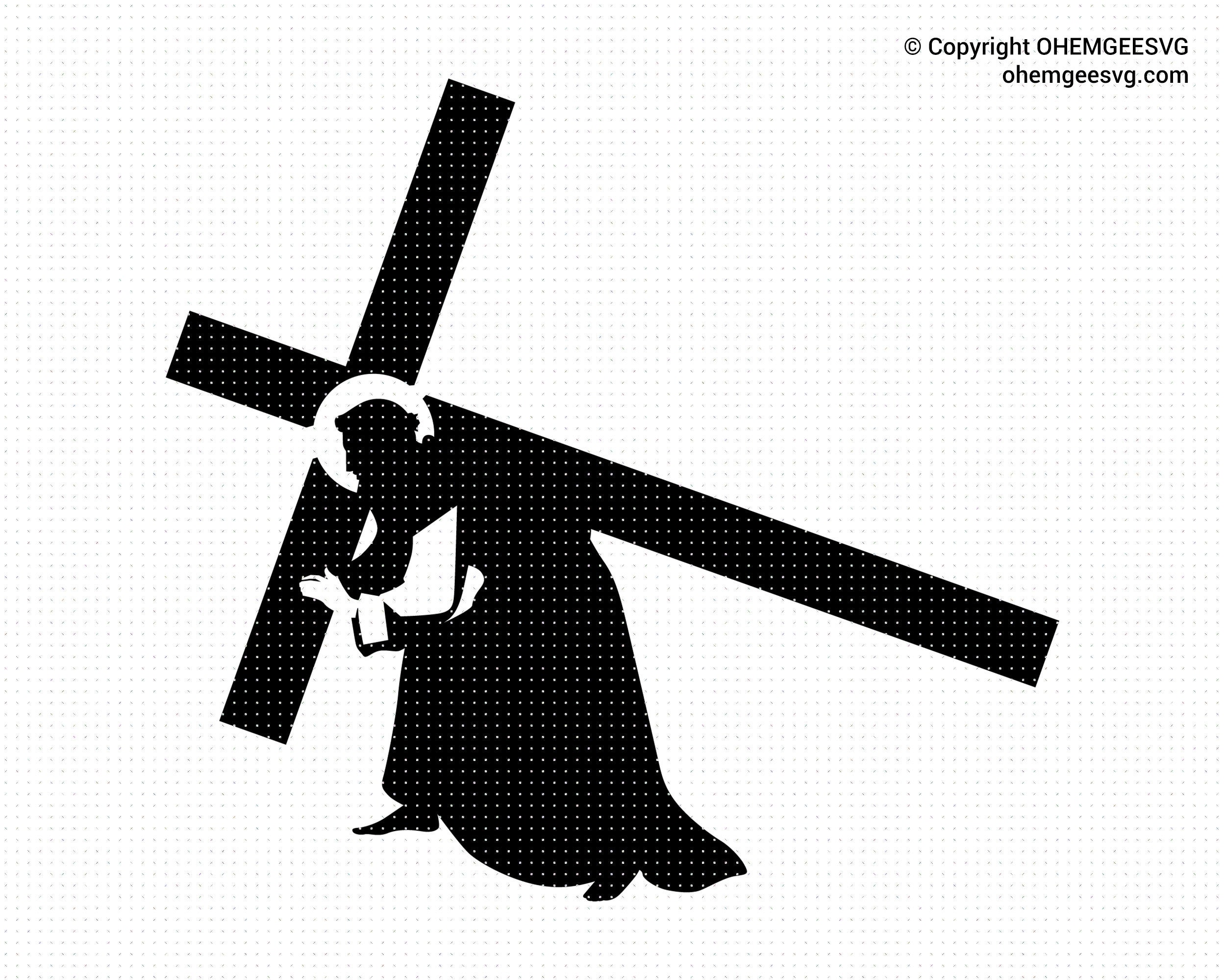 Jesus Carrying the Cross Svg Christ Carry the Cross Svg - Etsy Canada