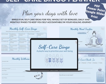 Self-Care Bingo Planer: Sanftes Wellness Journal (Digital & Printable)