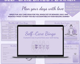 Self-Care Bingo Planer: Sanftes Wellness Journal (Digital & Printable)
