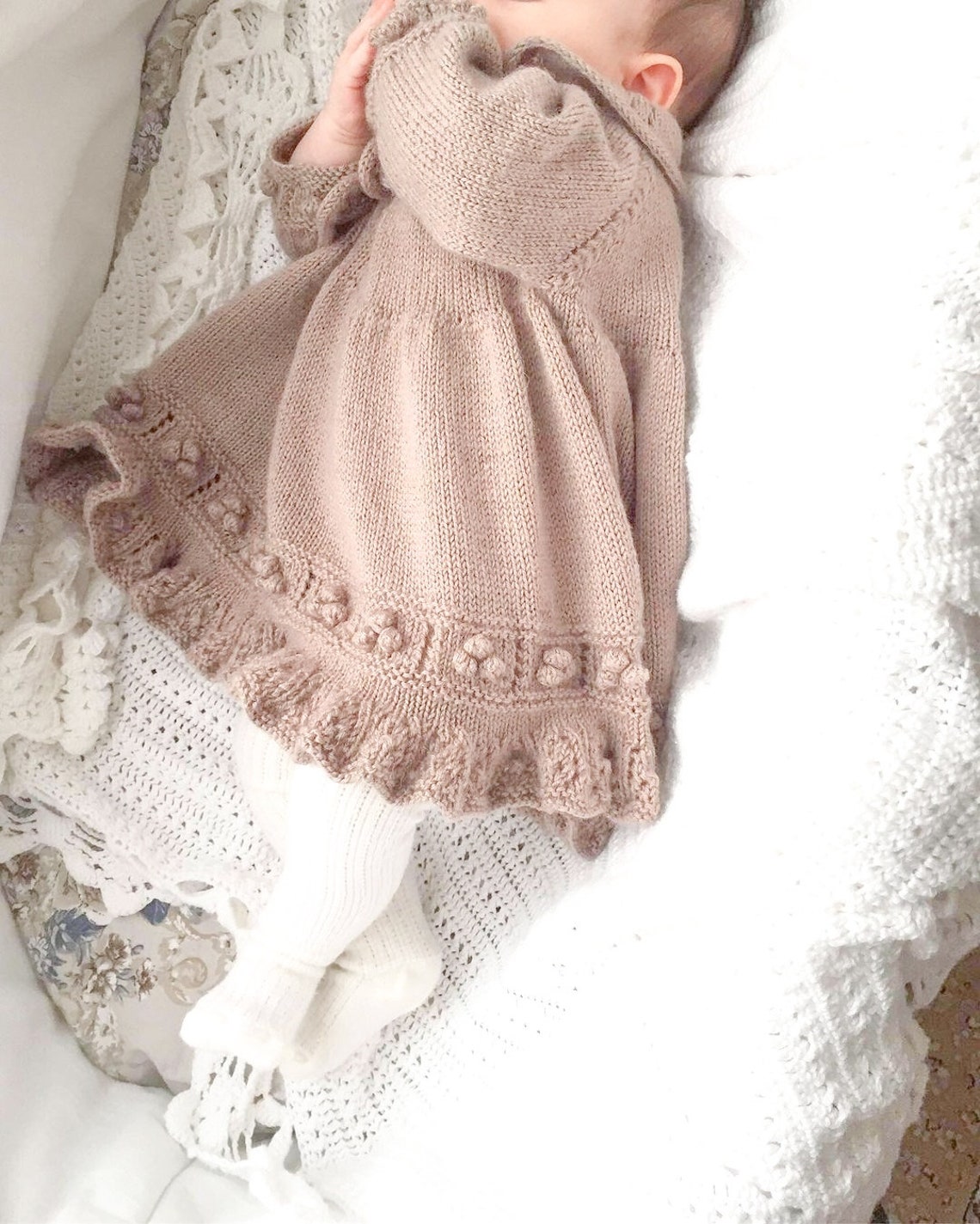 Knitting Pattern Baby Tunic Instructions in English Russian Etsy