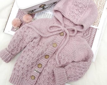 Baby Cardigan Knitting Pattern- Baby Knitting Pattern- Sweater Knitting Pattern- Instant Download PDF