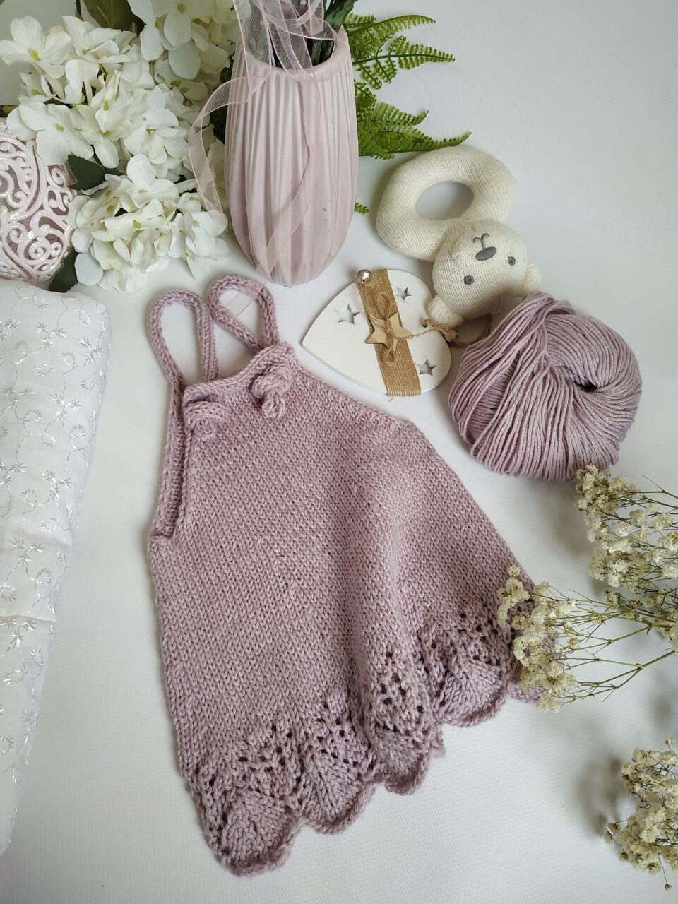 Knitting Pattern Baby Sundress Instructions in English Etsy