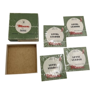 Mason Tackle Level Leader 3ft 8lb Nylon Vintage Fishing Lot 4 NOS