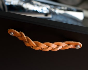 Leather Drawer Pulls Leather Pulls Dresser Handles Etsy