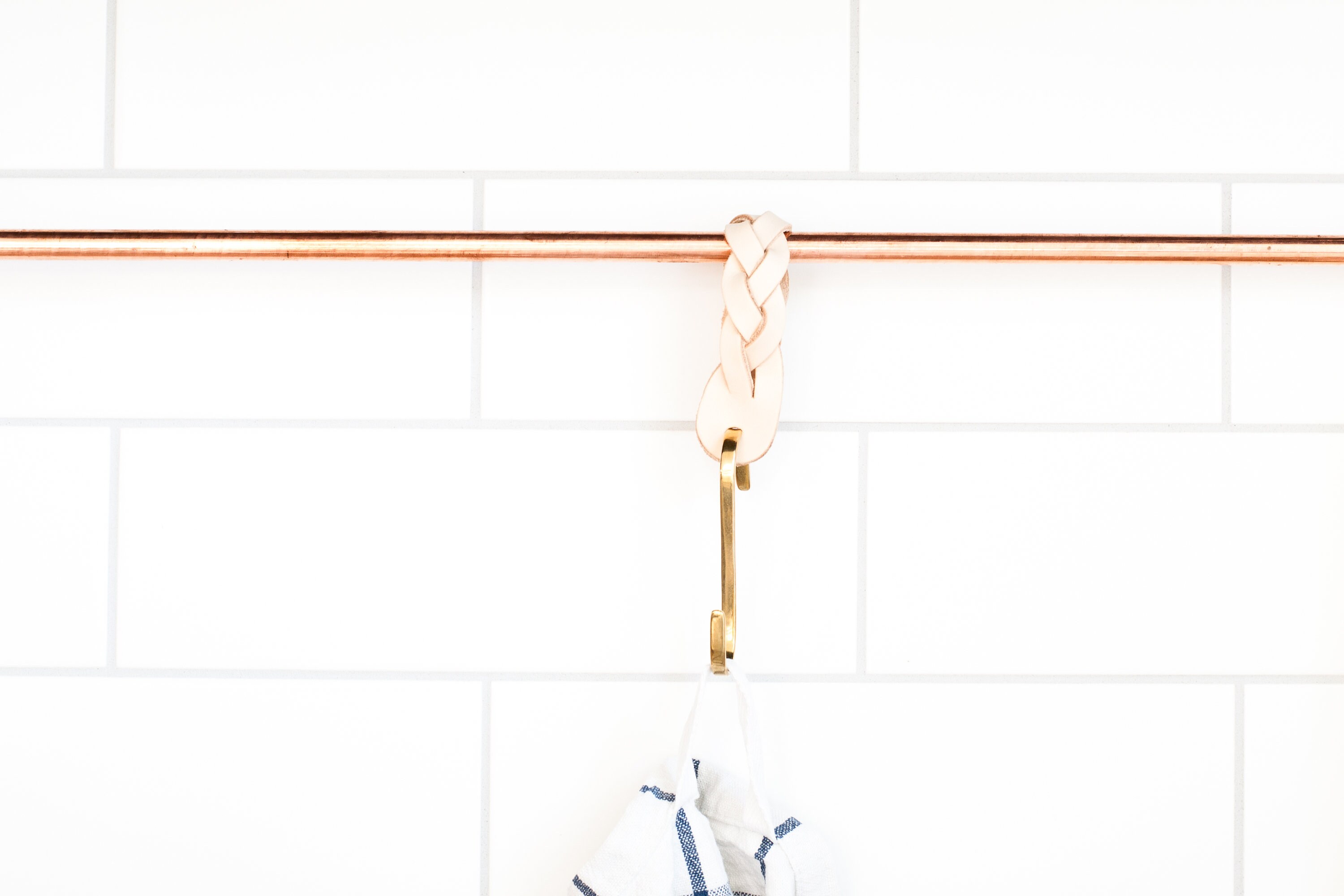 Cocina de cuero S ganchos ganchos S de latón sólido | Etsy