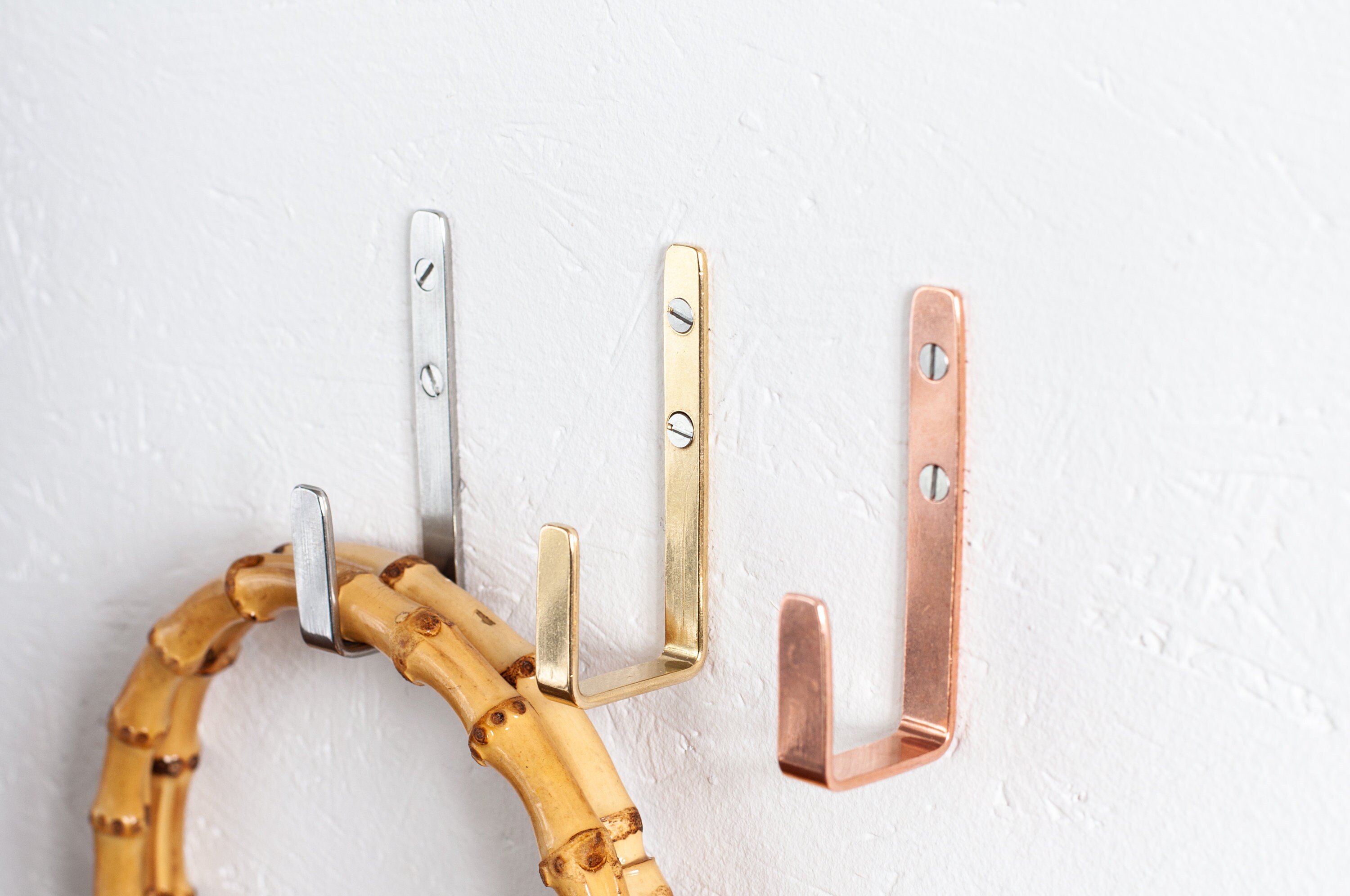 Set of 3 Copper J Hooks Copper Wall Hooks Copper Coat Hooks Etsy