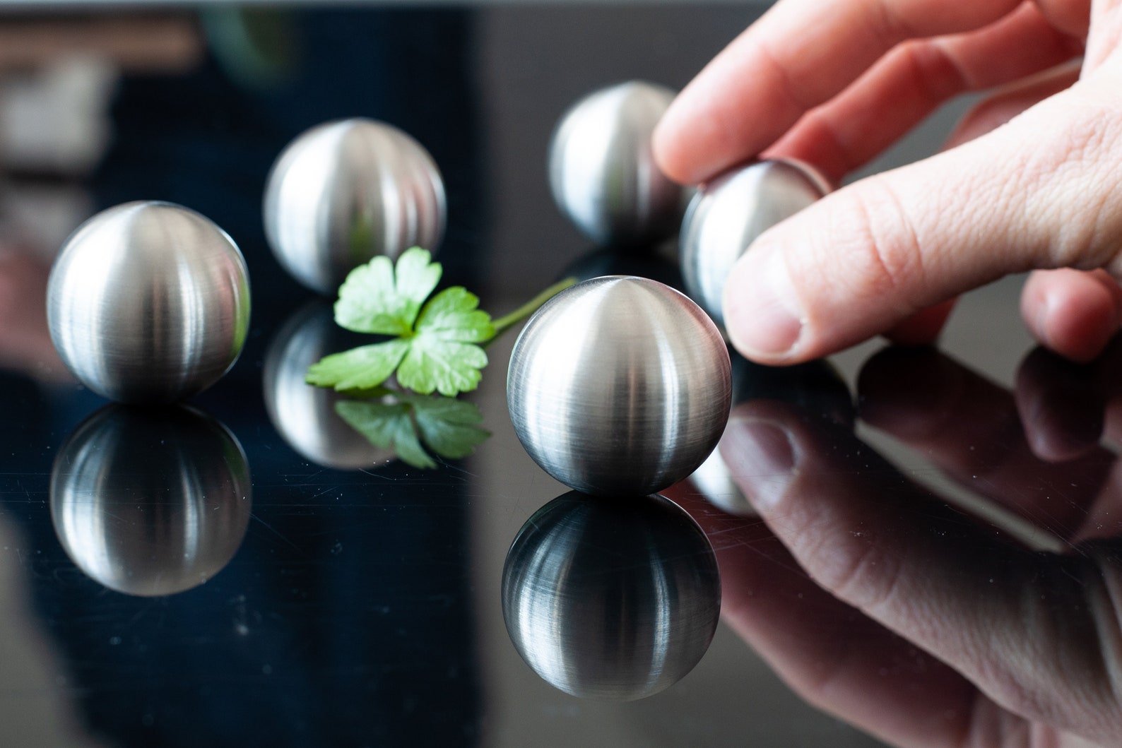 Brushed Stainless Steel Ball Knobs Steel Knob Etsy