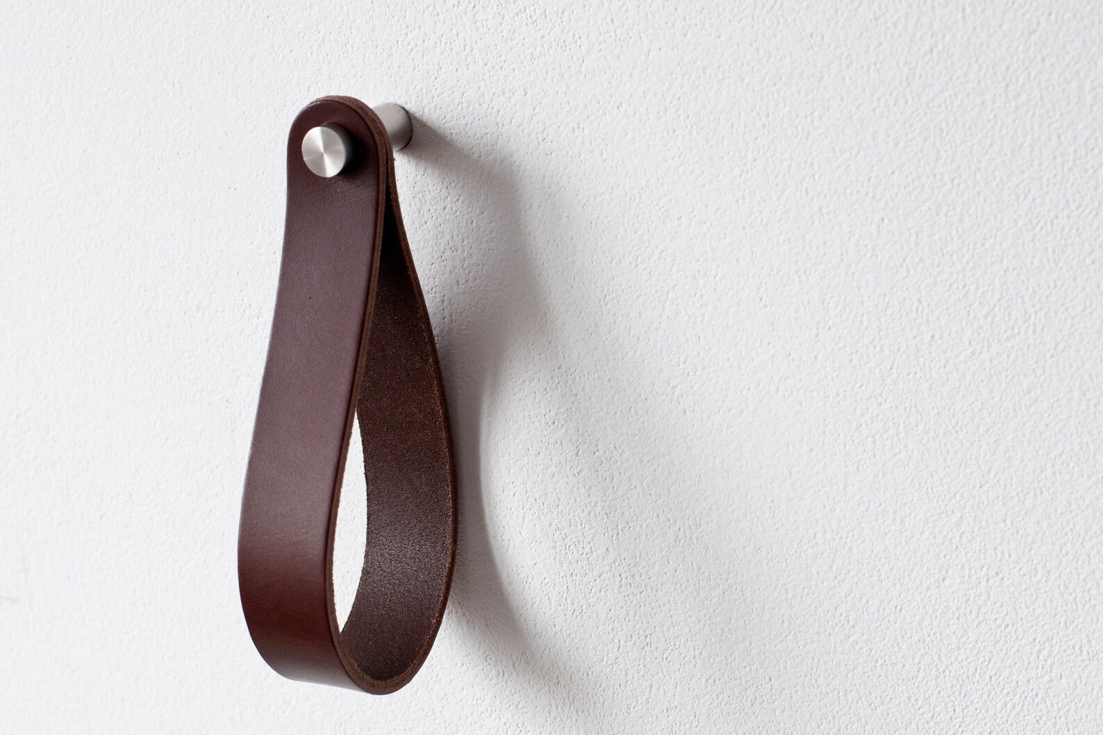 Leather strap hanger leather wall hook leather loop leather Etsy