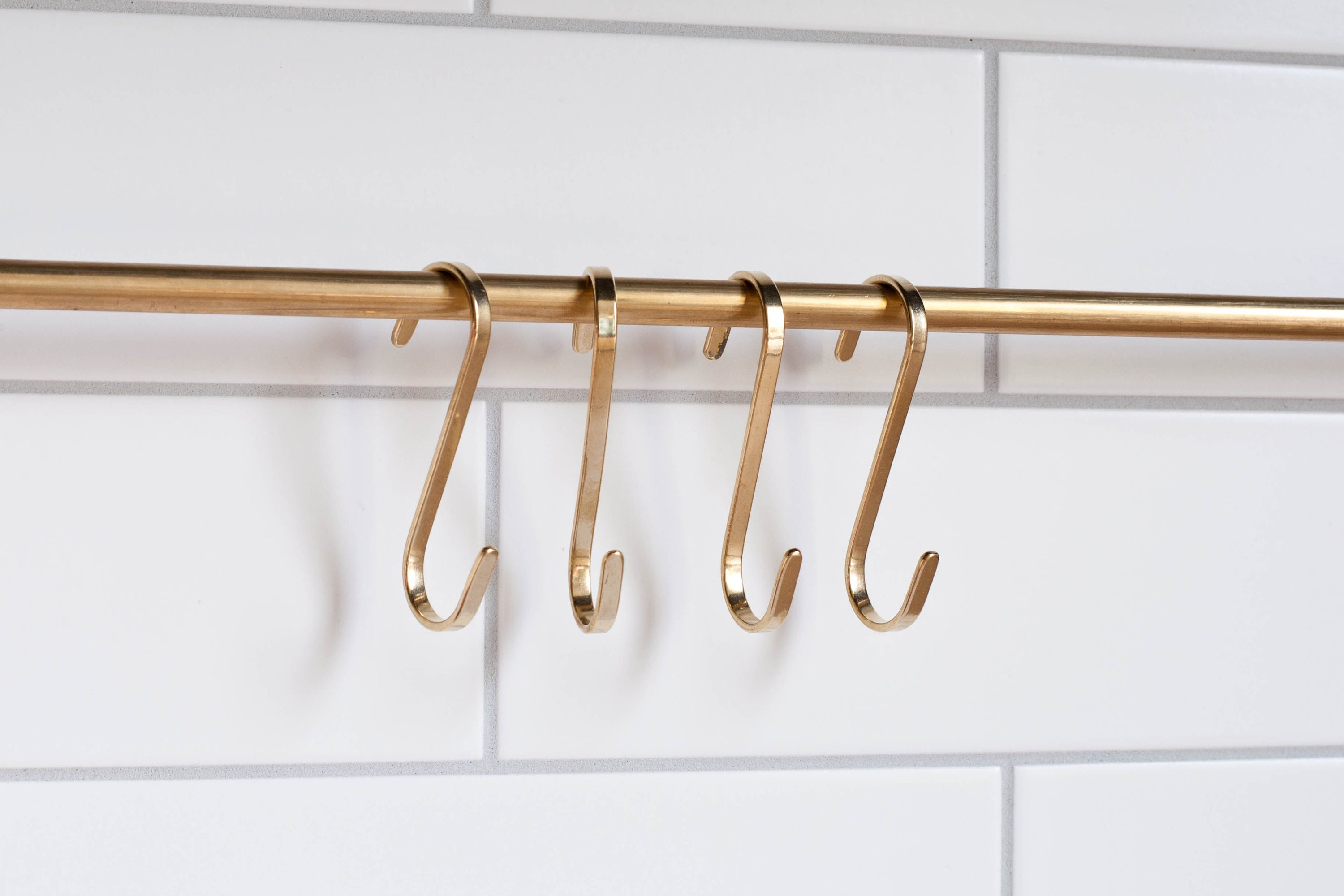 Kitchen S hooks solid brass S hooks stainless steel S Etsy