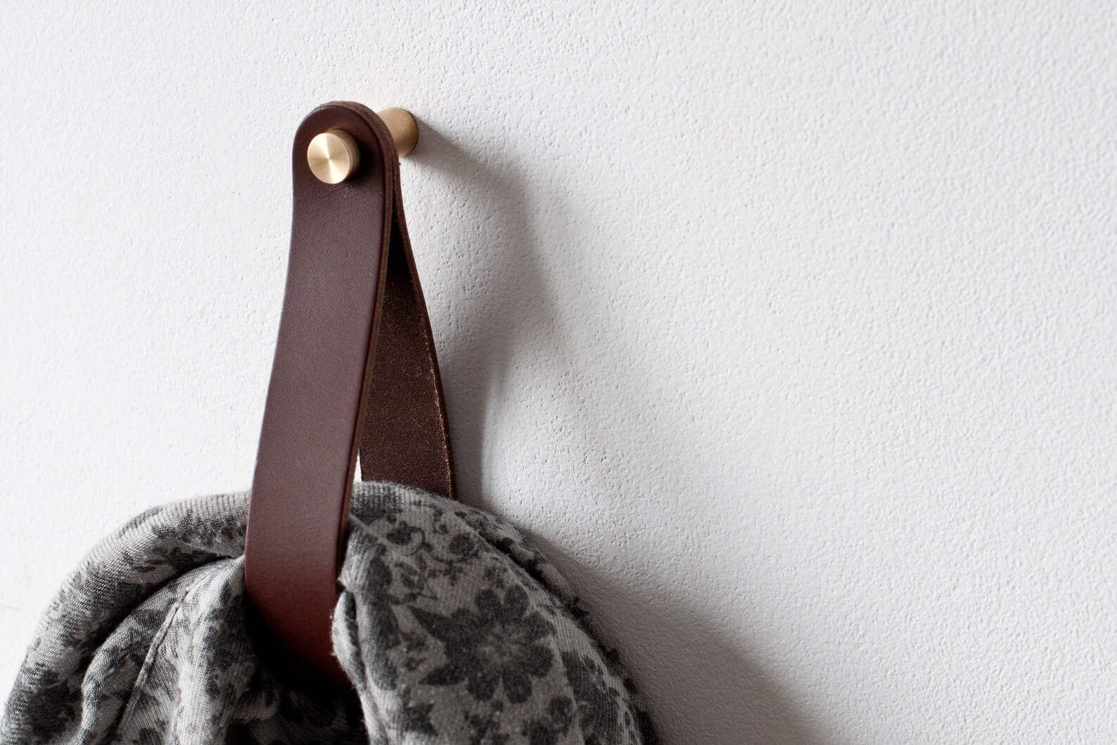 Leather Strap Hanger Leather Wall Hook Leather Loop Leather Etsy