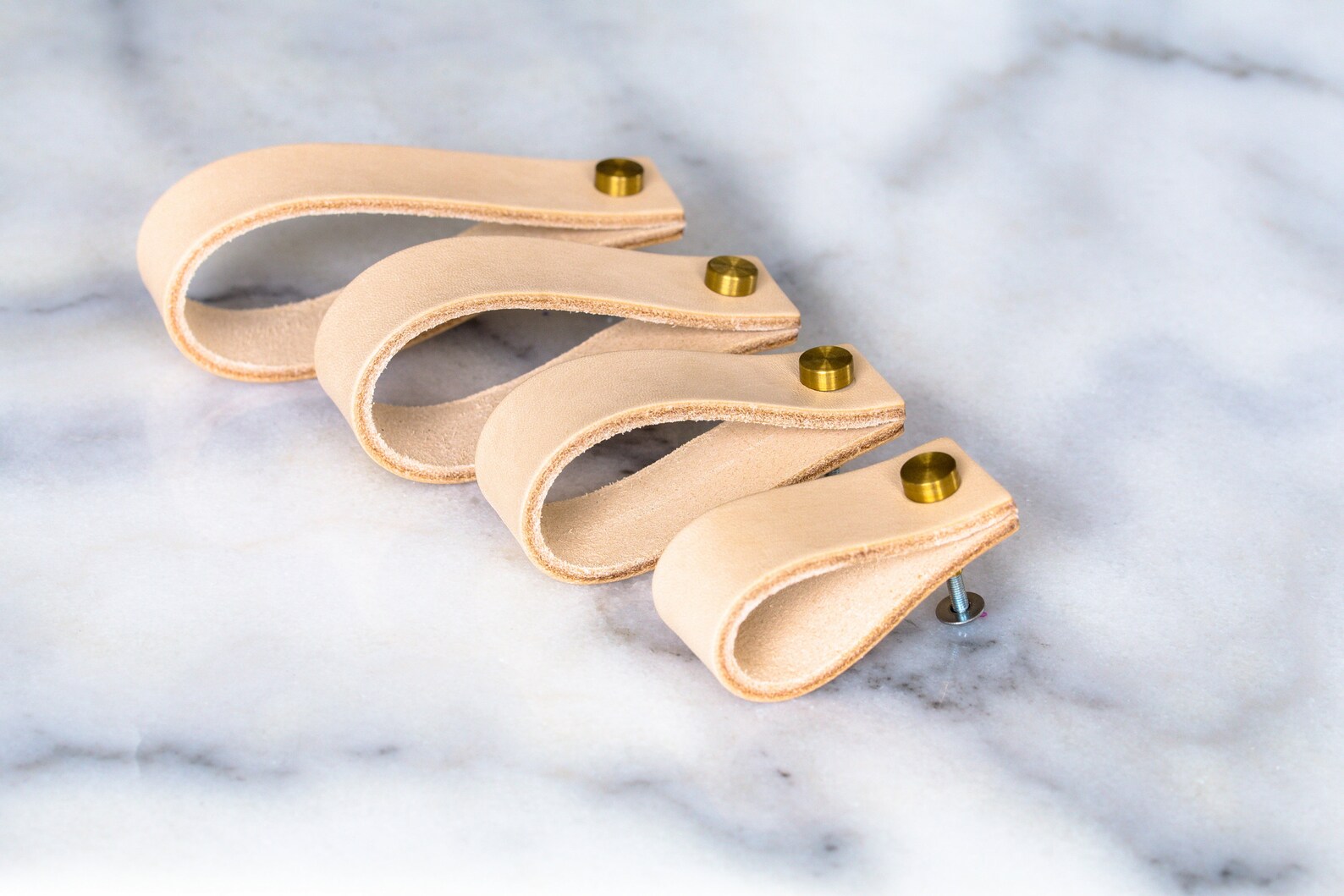 Tirador del cajón de cuero mango de cuero tirador de cuero | Etsy