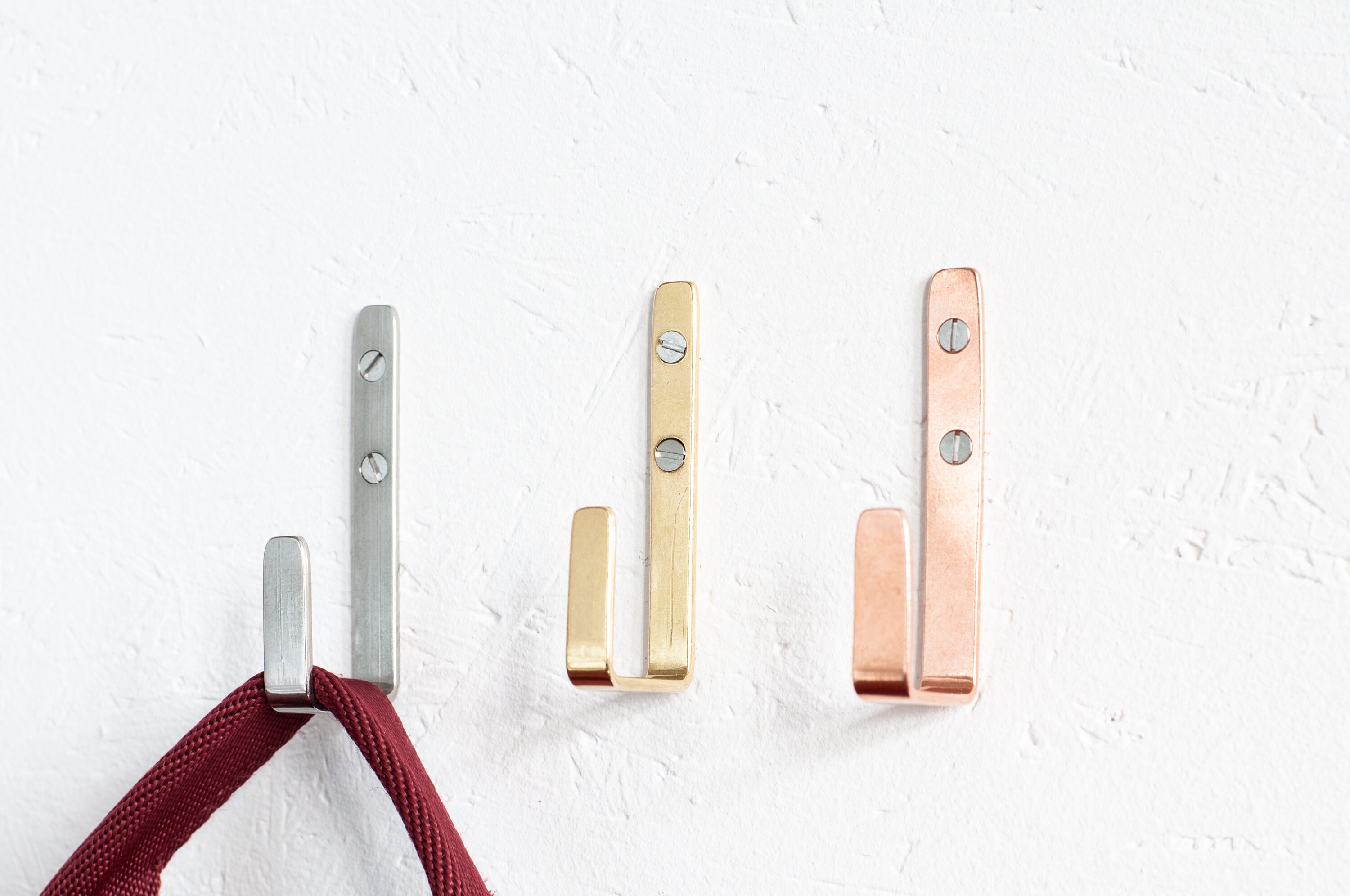 Set of 3 Copper J Hooks Copper Wall Hooks Copper Coat Hooks Etsy