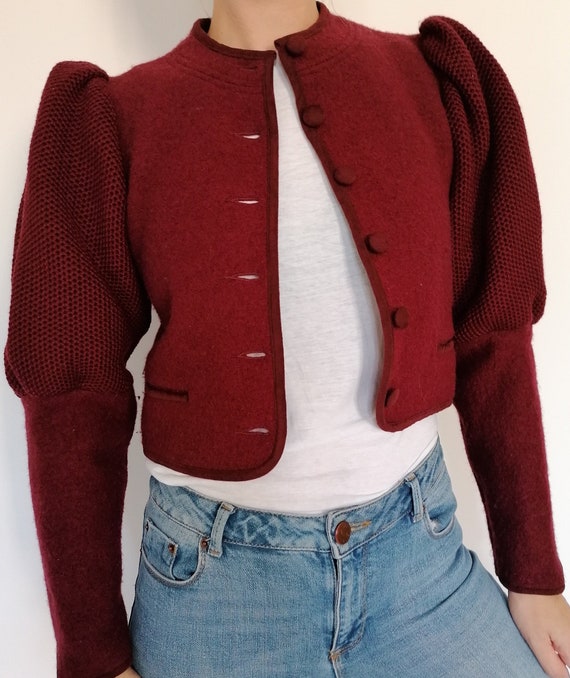 Vintage jacket R O S I costumes knit jacket Janker
