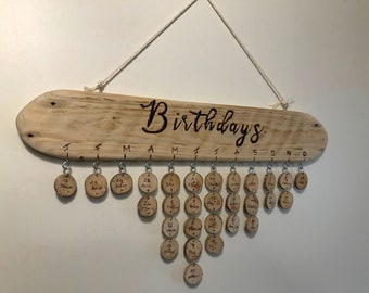 Calendrier Perpetuel Anniversaire Etsy
