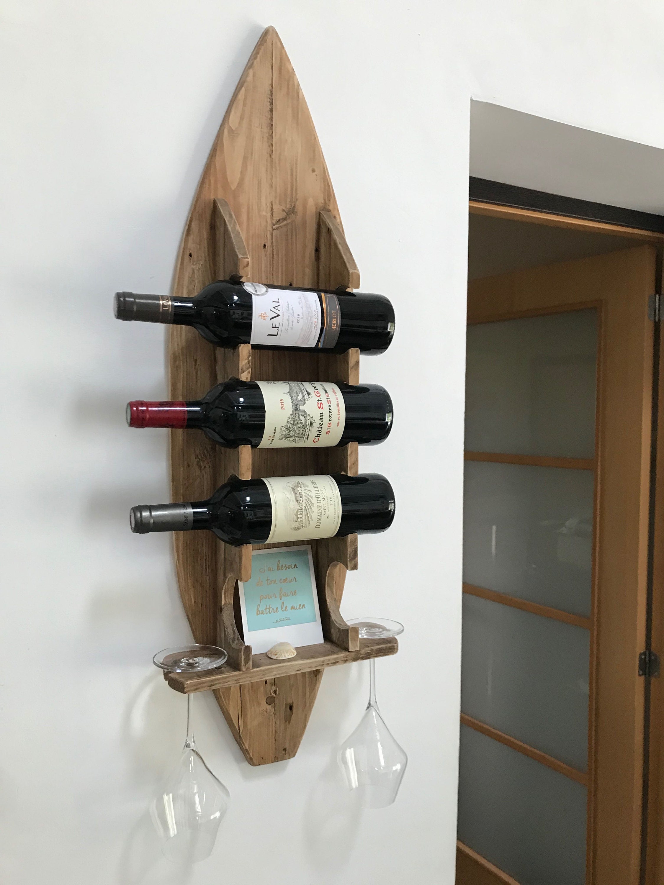 Porte-bouteille en bois - casier à vin original et naturel