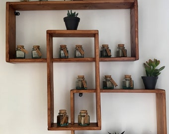 Wall shelf recycled pallet wood SPIRIT 3