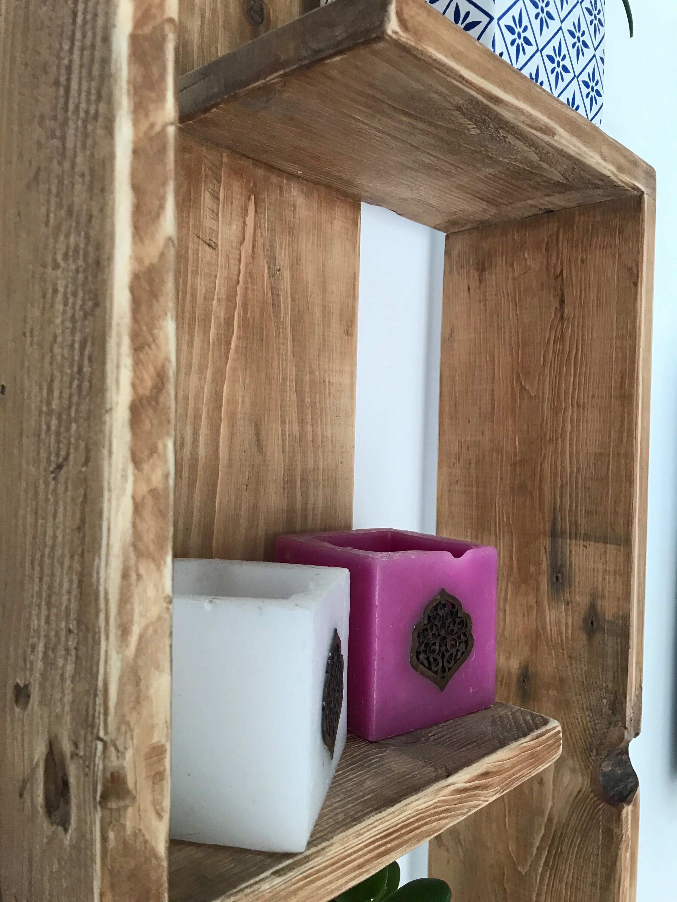 Column wood 2024 wall shelf