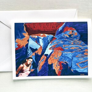Artist Blank Greeting Card Made From My Original Painting Titled, Karen