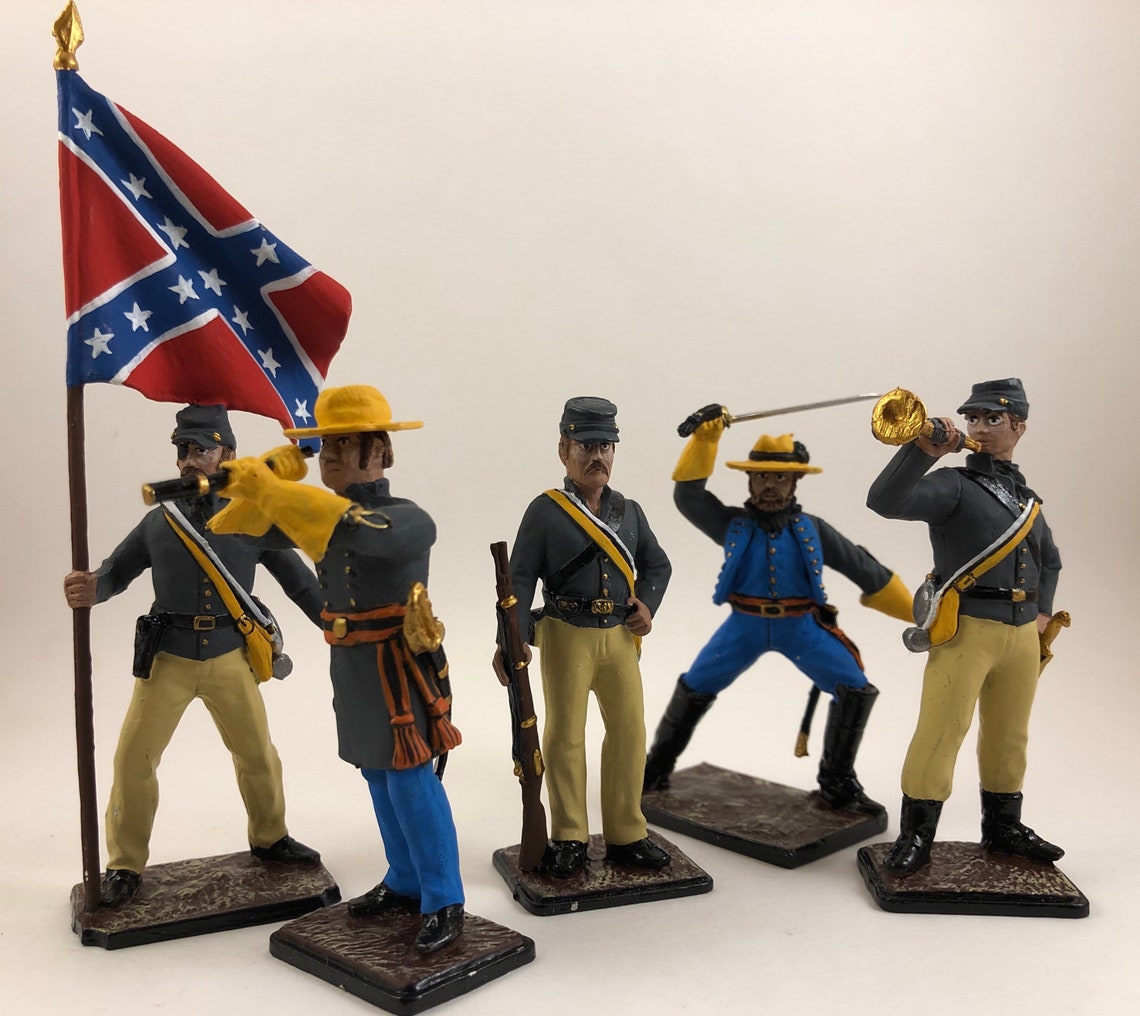 Set with 5 tin soldiers hand painted Etsy