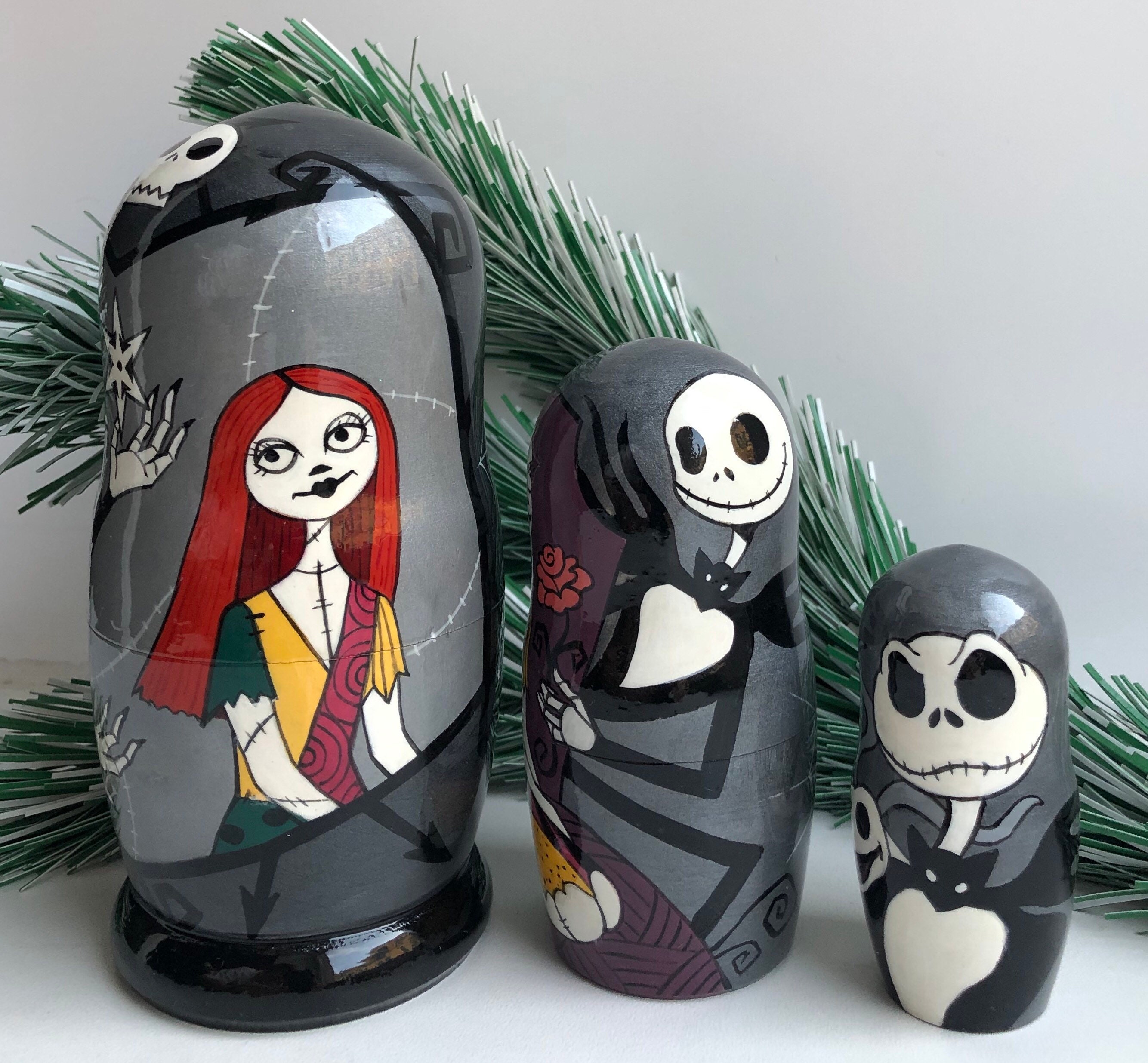 The Nightmare before Christmas Russian Nesting Dolls Etsy