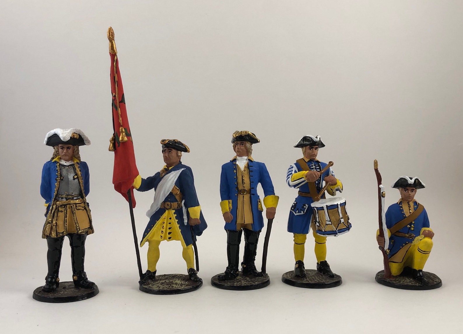 Set with 5 tin soldiers hand painted Etsy