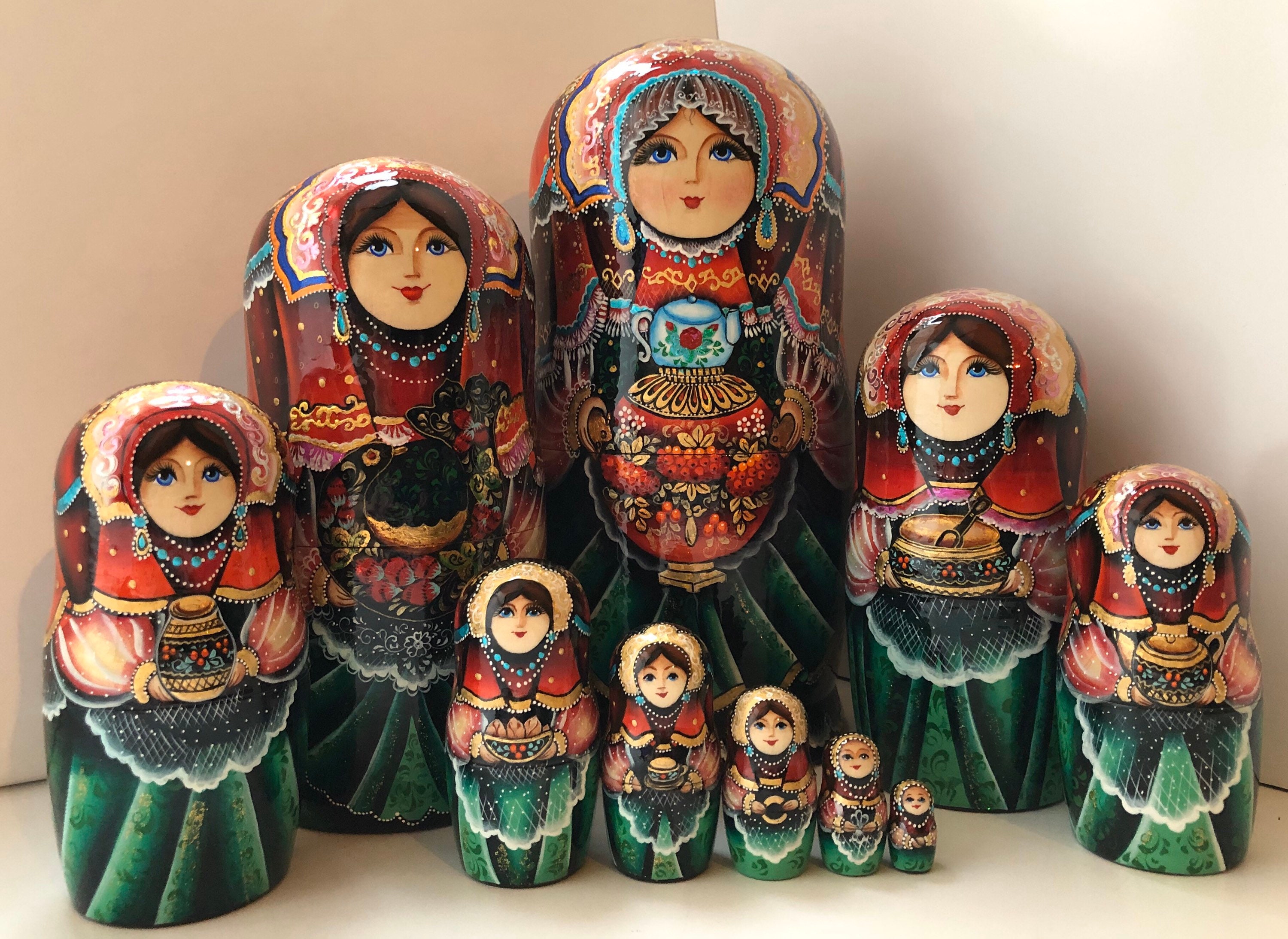 10 piece russian nesting dolls
