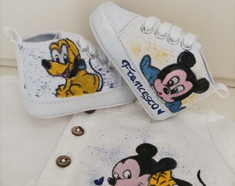 Hand Painted Baby Shoes Birth Gift Baby Gift Cradle Shoes | Etsy