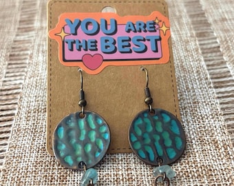 Handmade earrings with apatite gemstones