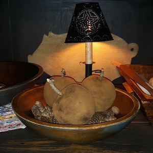 Primitive Farmhouse Spiced Apples Bowl Filler Set of Three