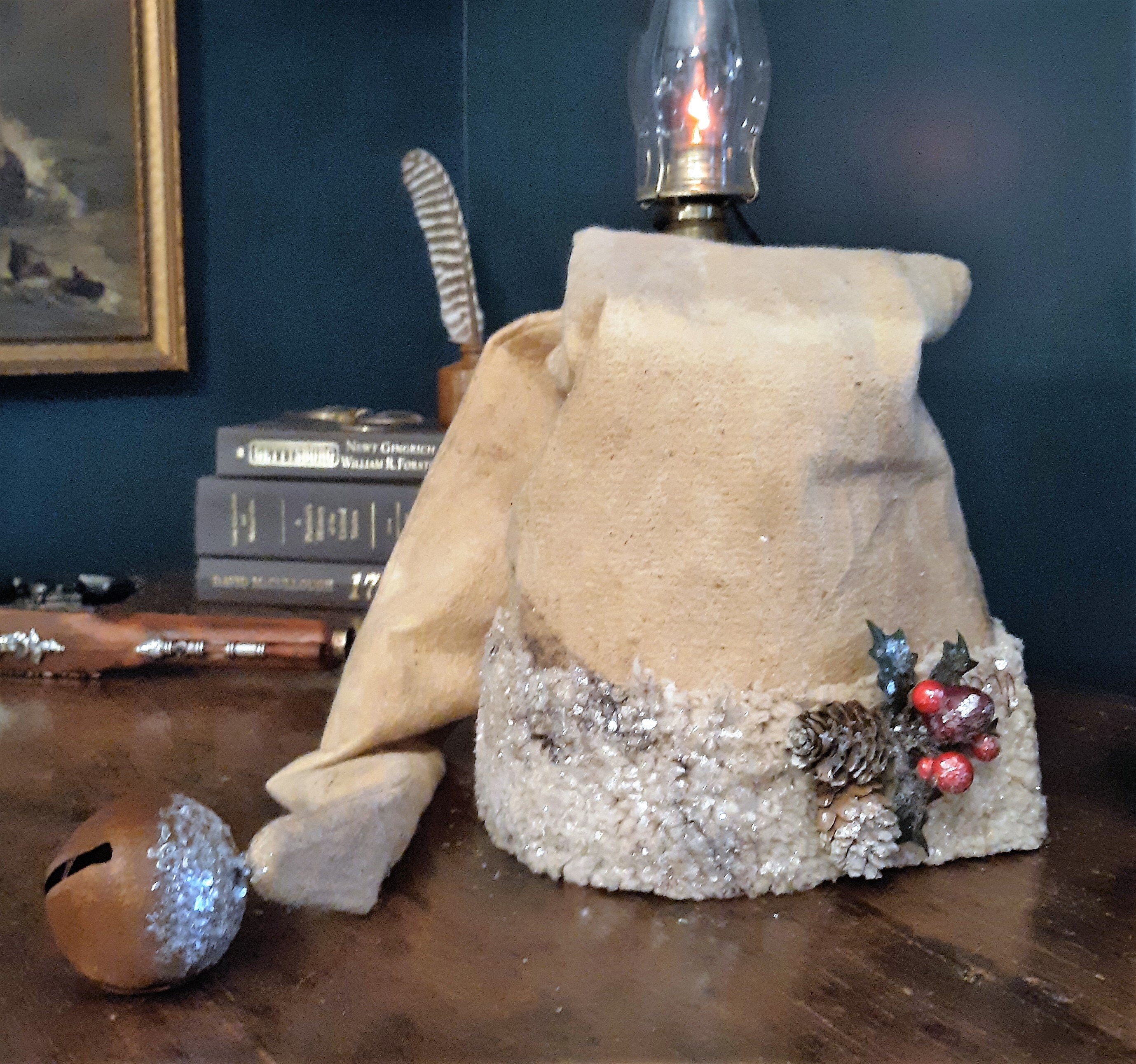 Primitive Santa Hat Tree Topper - Etsy