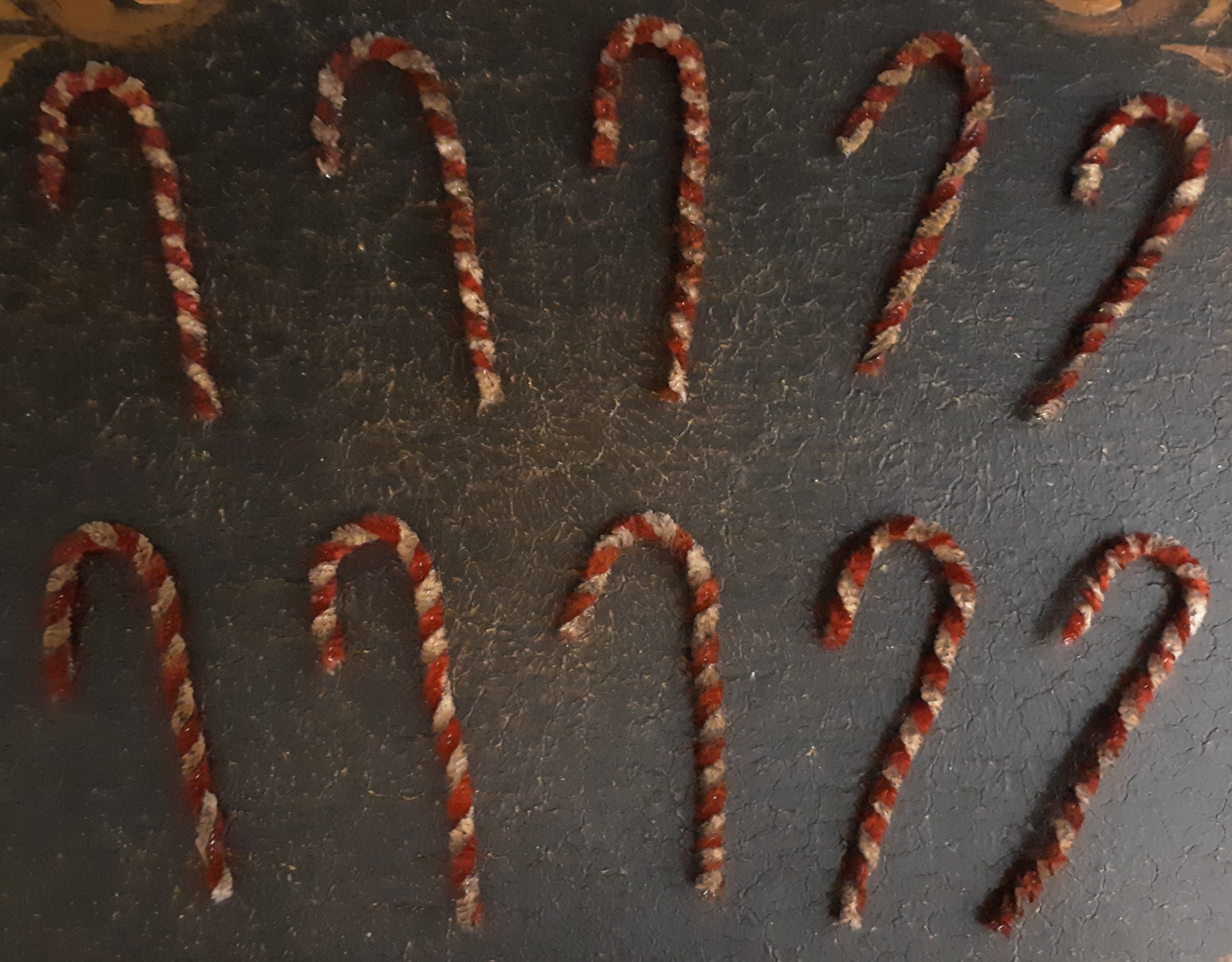 Primitive Rustic Christmas Icicles Candy Canes Make Do Set of Etsy