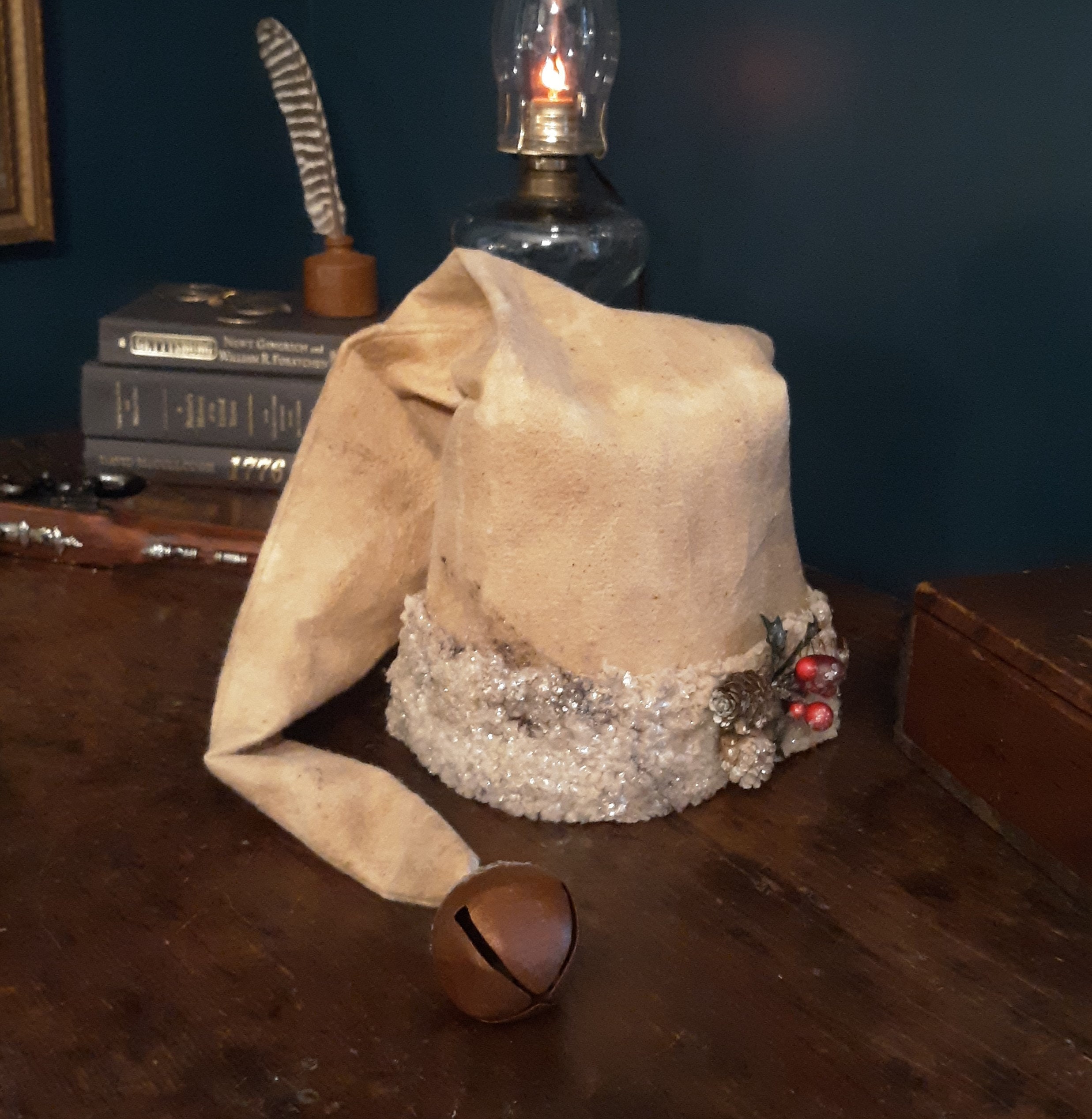 Primitive Santa Hat Tree Topper - Etsy