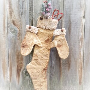 Primitive Christmas Stocking and Mittens Candy Canes Berries Set - Etsy
