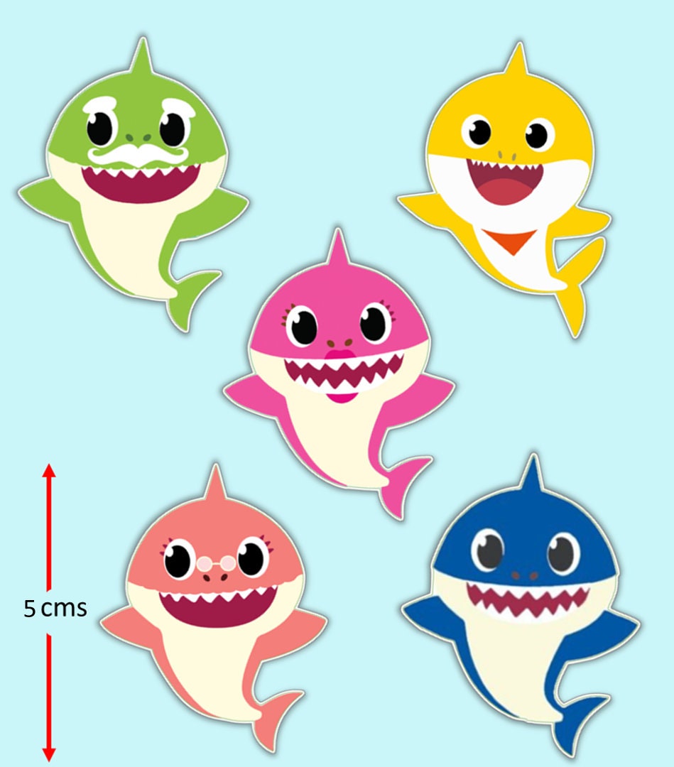 Baby Sharks 5cms edible icing cake topper images decorations Etsy